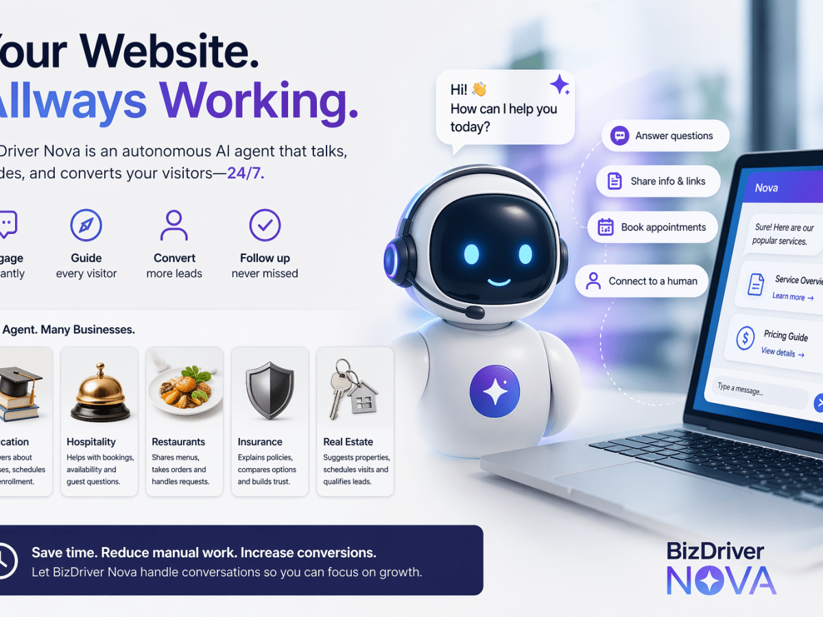 Never Miss a Customer Again: How BizDriver Nova Guides Every&nbsp;Visitor